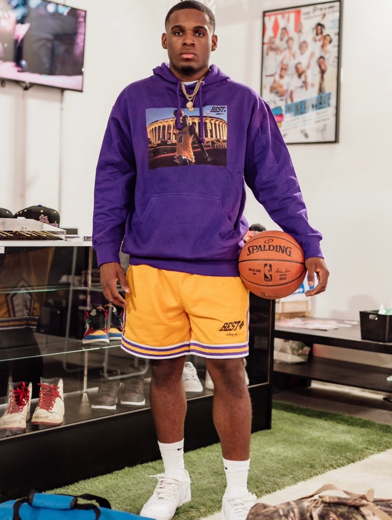 Kobe Bryant LA Forum Limited Edition Full Color Hoodie Purple