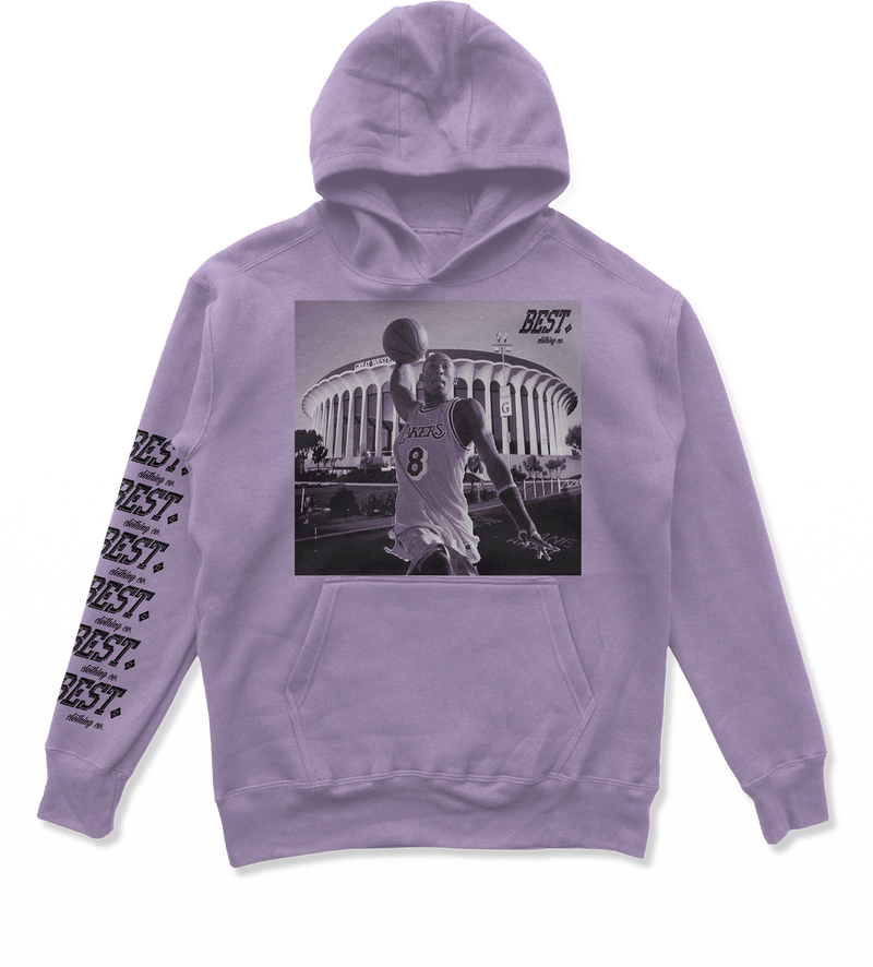 Kobe Bryant LA Forum Hoodie Light Purple