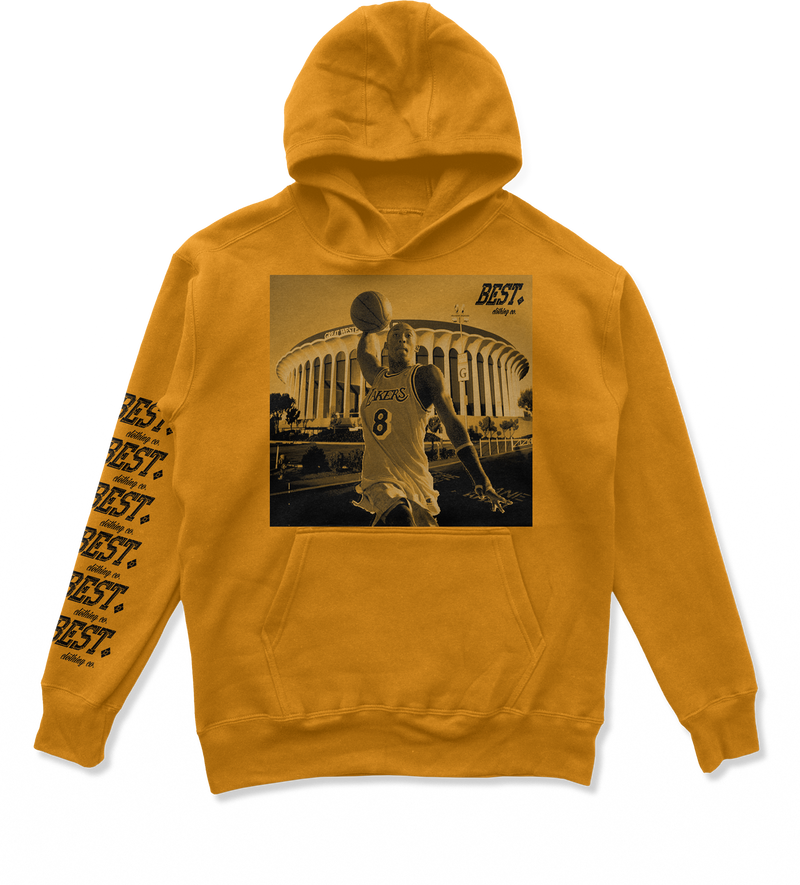 Kobe Bryant LA Forum Hoodie Yellow